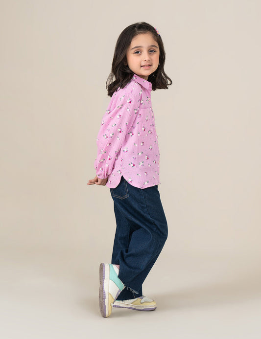 FLORAL BUTTON DOWN TOP