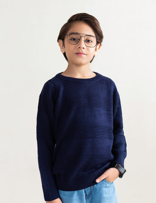 TEXTURED STRIPED SWEATER