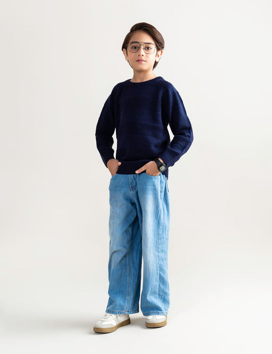 TEXTURED STRIPED SWEATER