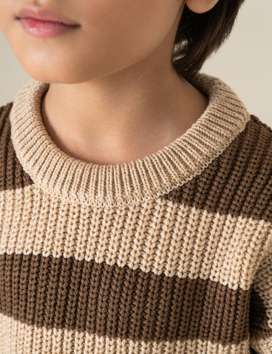 STRIPED KNITTED SWEATER