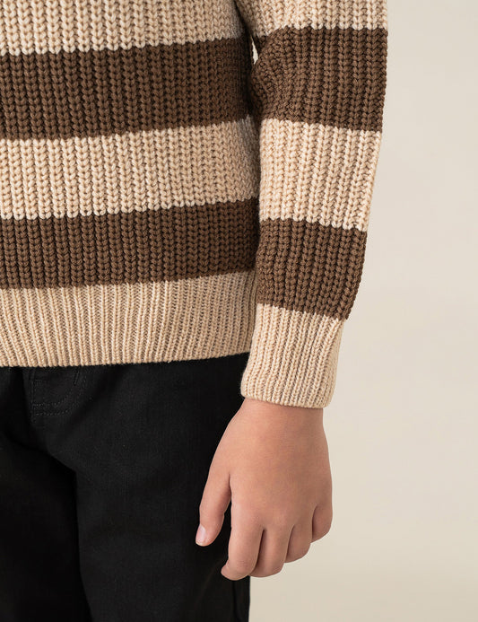 STRIPED KNITTED SWEATER