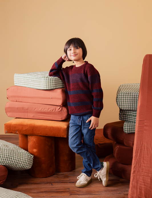 STRIPED KNIT SWEATER