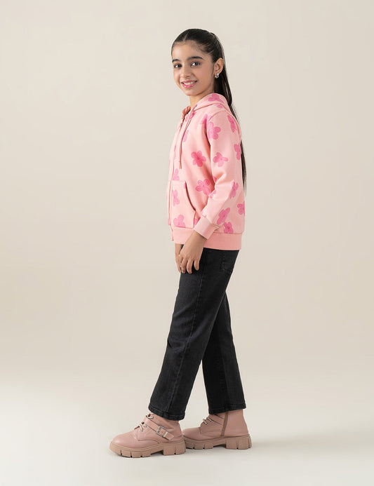 FLORAL PRINTED HOODIE