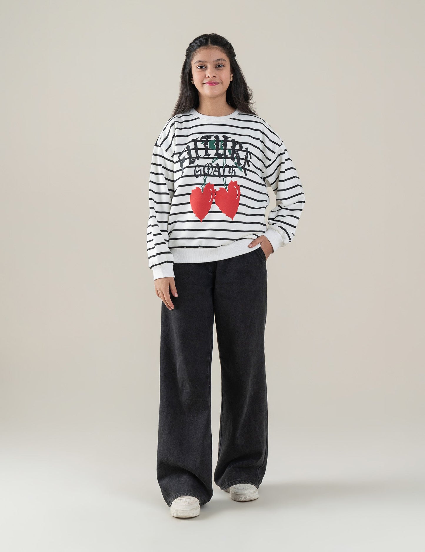 FUTURE GOALS STRIPED SWEATSHIRT