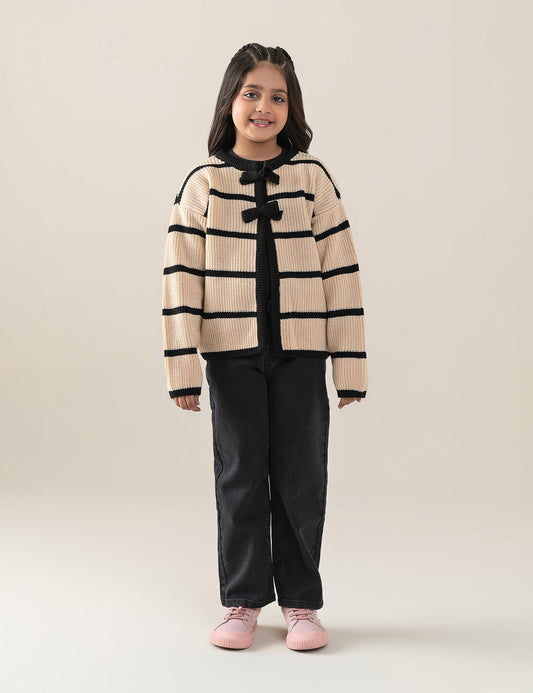 STRIPED KNIT CARDIGAN