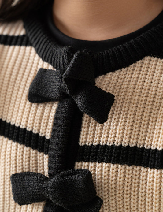 STRIPED KNIT CARDIGAN
