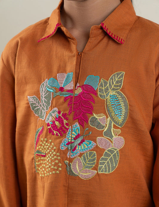 2 PIECE VIBRANT EMBROIDERED SUIT