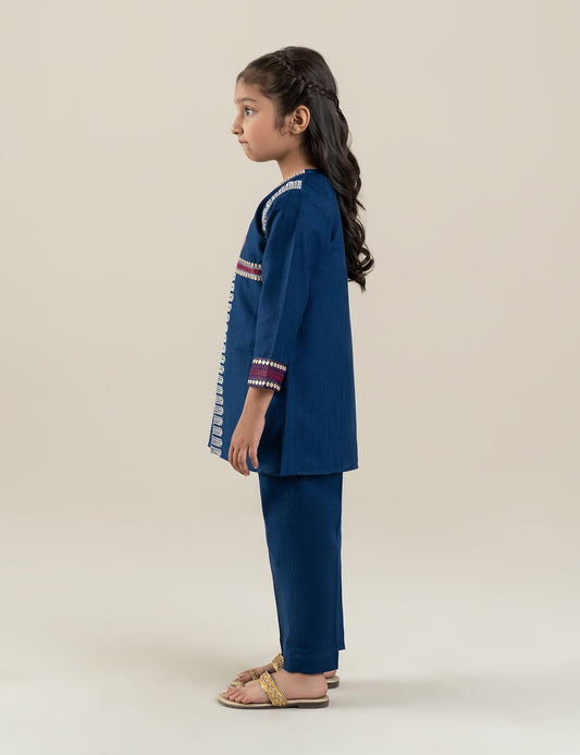 2 PIECE CONTRAST EMBROIDERED SUIT