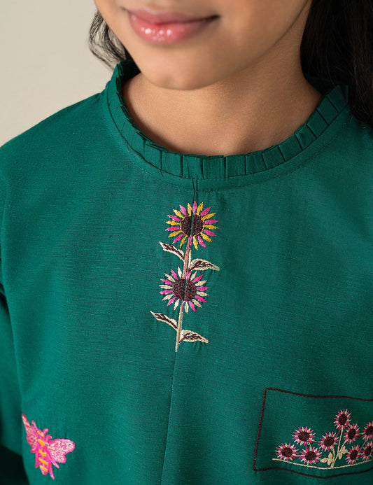 2 PIECE FLORAL EMBROIDERED SUIT