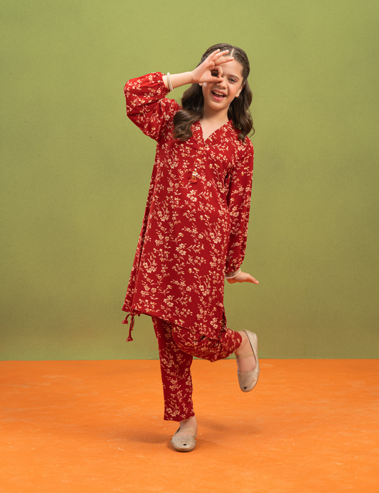 2 PIECE GEORGETTE PRINTED SUIT