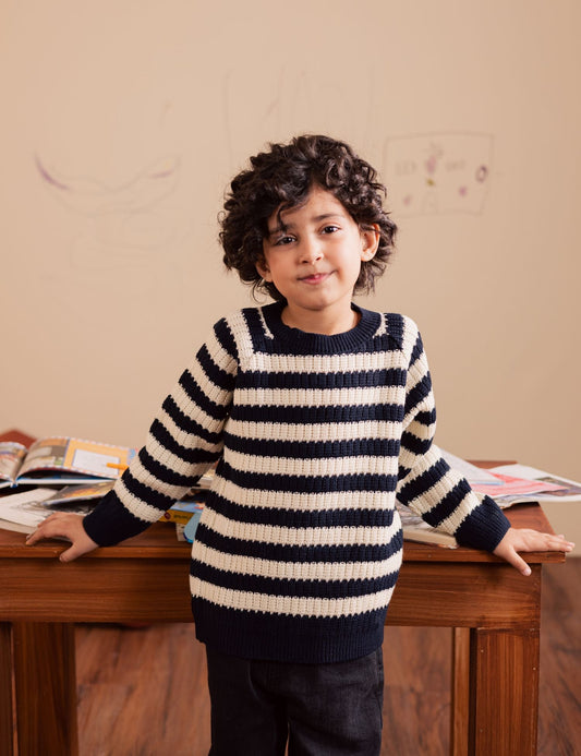 STRIPED KNIT SWEATER