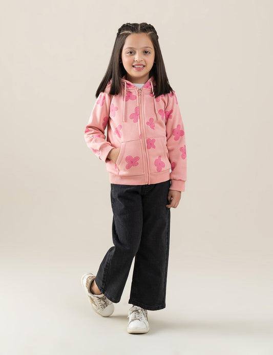 FLORAL PRINTED HOODIE