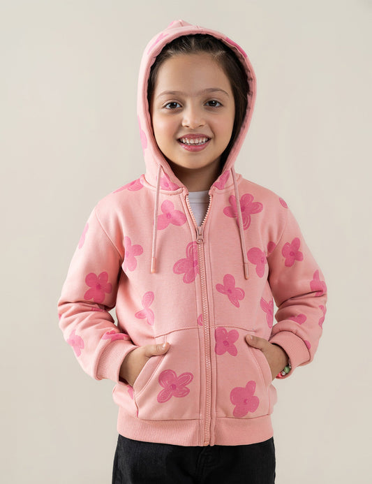 FLORAL PRINTED HOODIE
