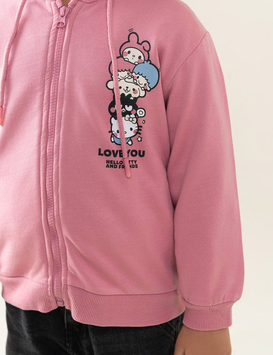 HELLO KITTY AND FRIENDS ZIP-UP HOODIE