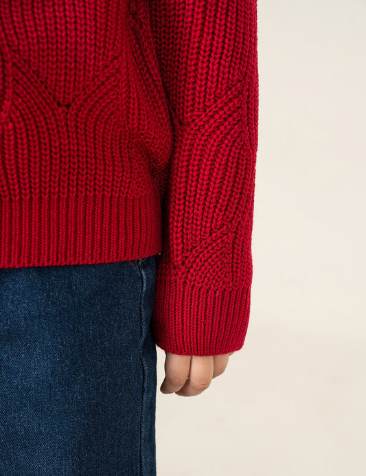 CABLE KNIT SWEATER