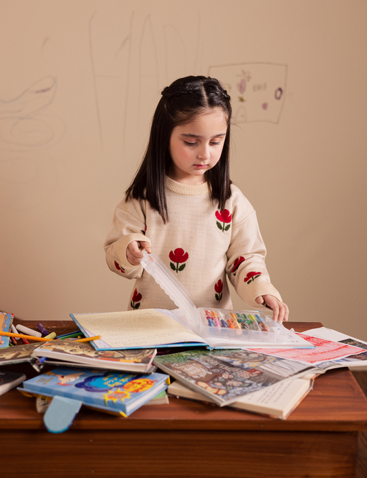 FLORAL KNITTED SWEATER