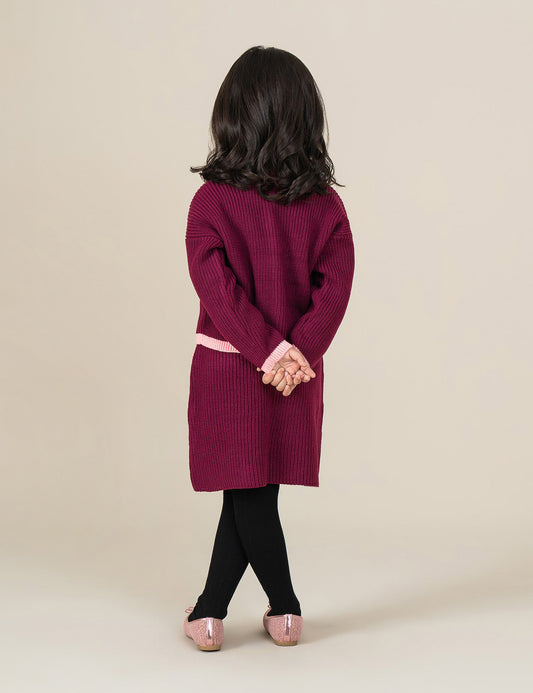 BOW ACCENT KNITTED CARDIGAN