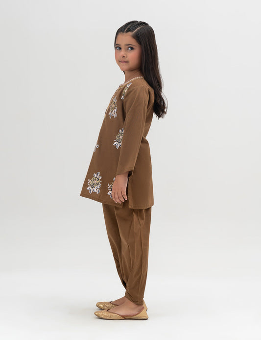 2 PIECE FLORAL EMBROIDERED SUIT