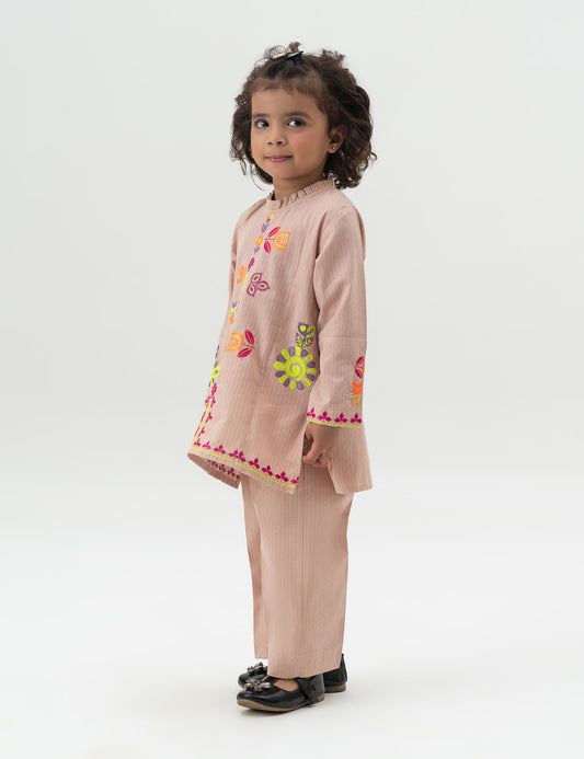 2 PIECE FLORAL EMBROIDERED SUIT