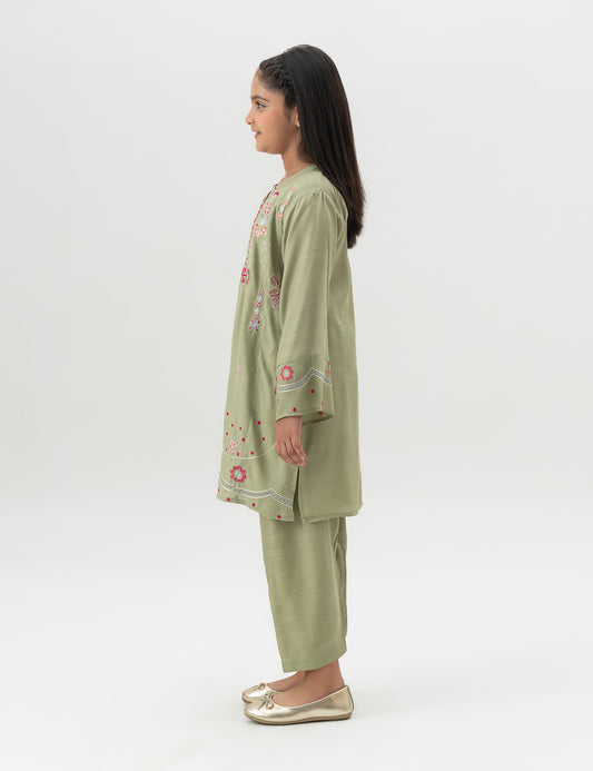 2 PIECE FLORAL EMBROIDERED SUIT