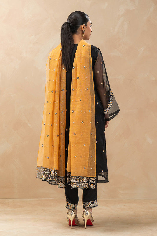 3 PIECE EMBROIDERED ORGANZA SUIT (LUXURY-PRET)