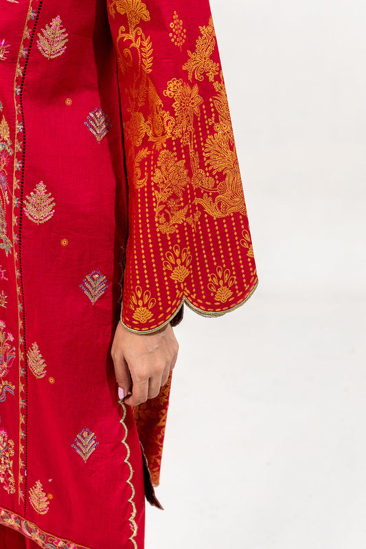 2 PIECE EMBROIDERED LAWN SUIT-CRIMSON WILT (UNSTITCHED)