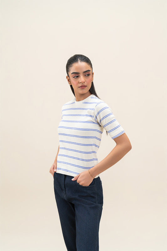 STRIPRED RAGLAN T-SHIRT