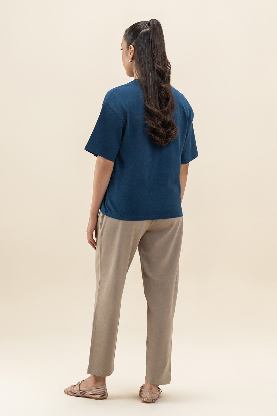 BLUE ROUND NECK T-SHIRT