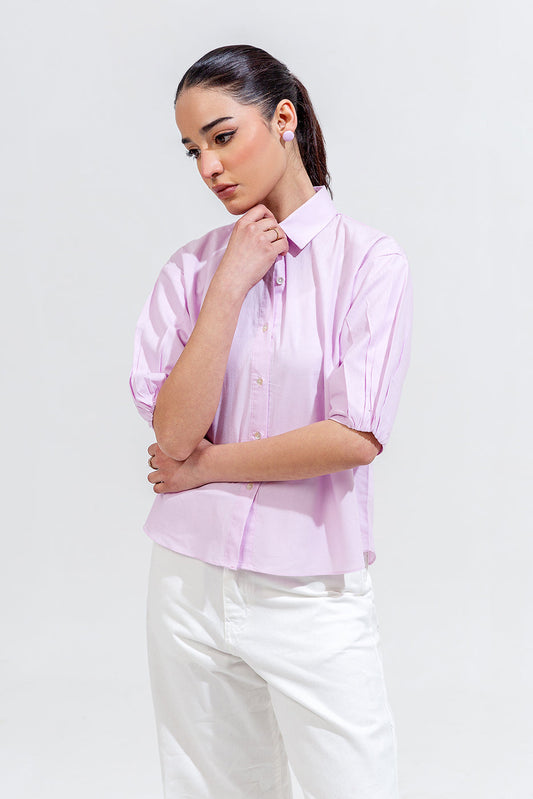 CROPPED BUTTON-THROUGH SHIRT