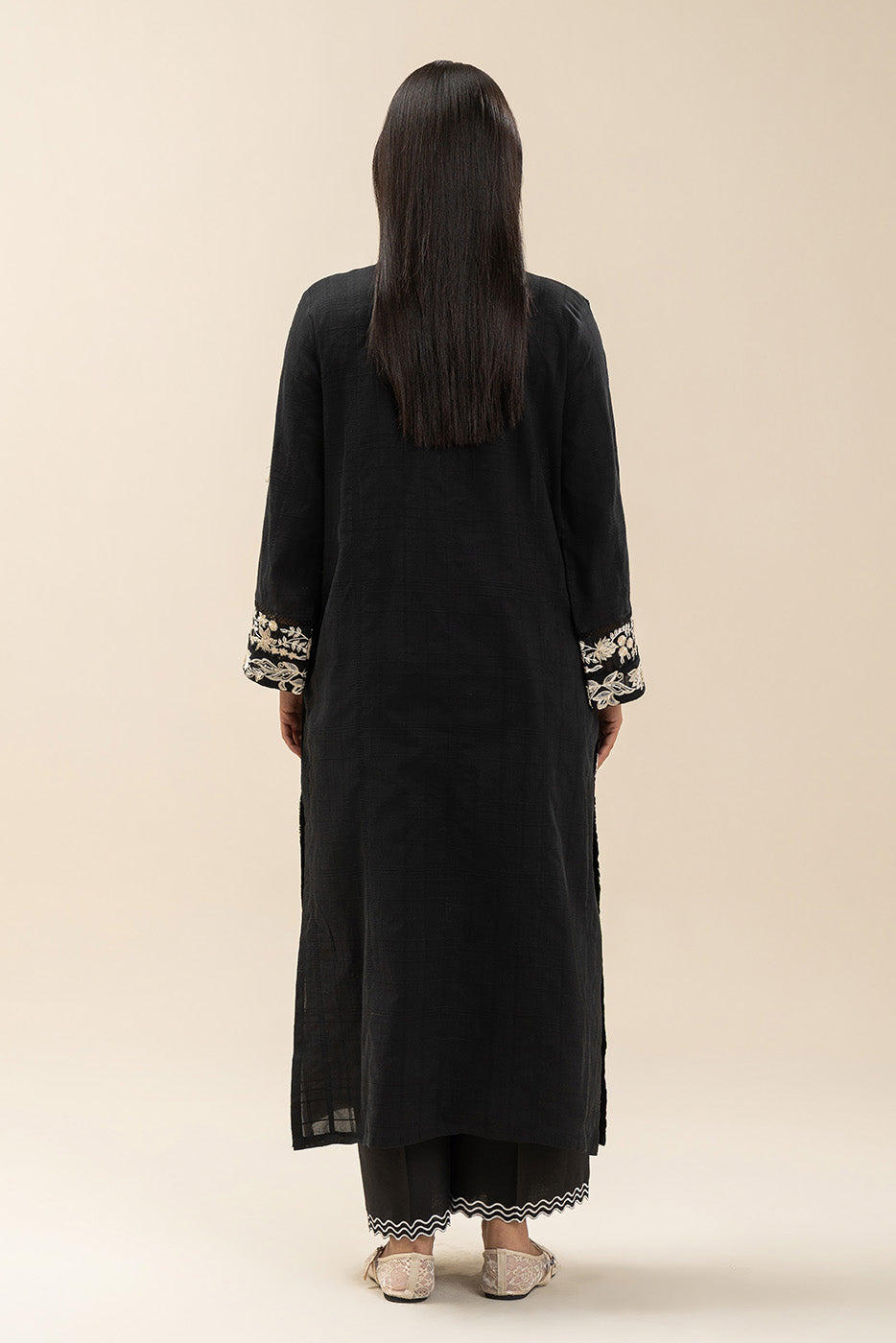 EMBROIDERED DOBBY SHIRT (PRET)