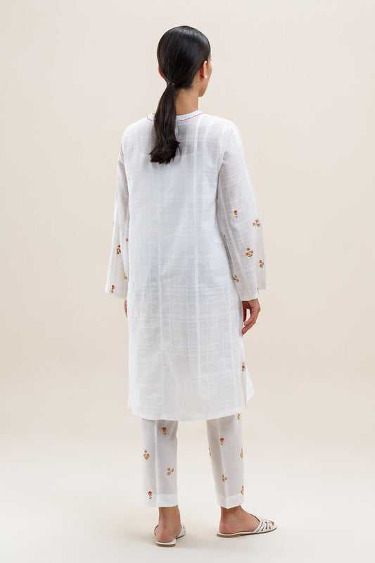 2 PIECE EMBROIDERED DORIA DOBBY SUIT (PRET)