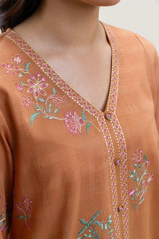 2 PIECE EMBROIDERED DORIA SUIT (PRET)
