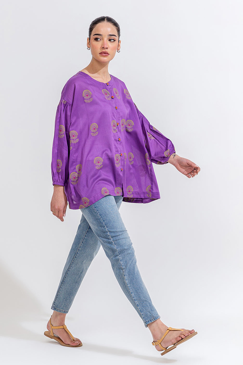 EMBROIDERED JACQUARD SHIRT (PRET)