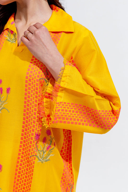 EMBROIDERED JACQUARD SHIRT (PRET)