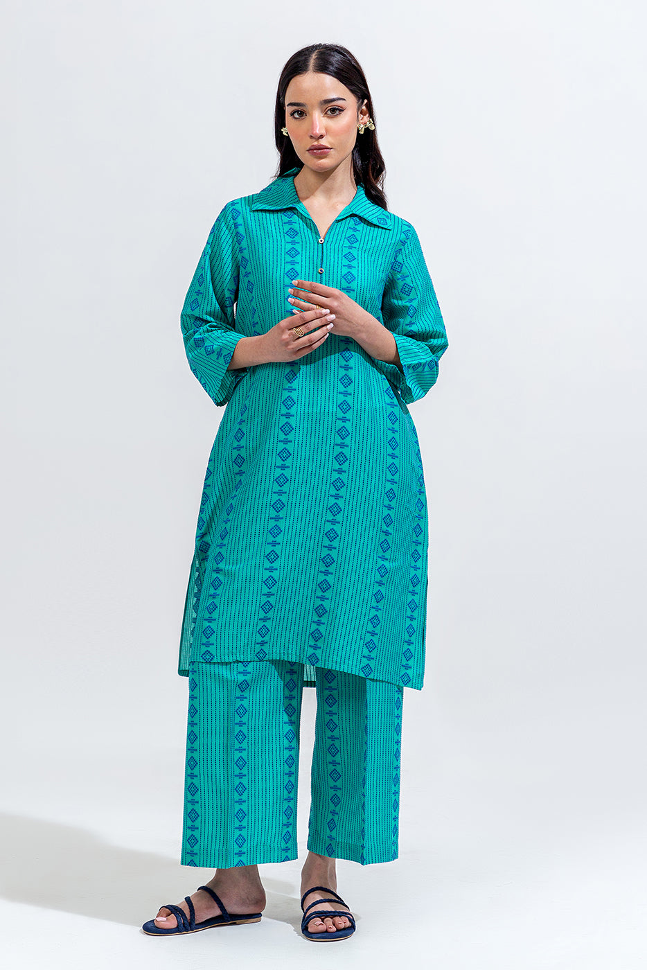 2 PIECE BASIC JACQUARD SUIT (PRET)