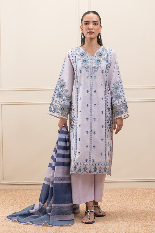 3 PIECE PRINTED NET MULTI NEPS SUIT (PRET)