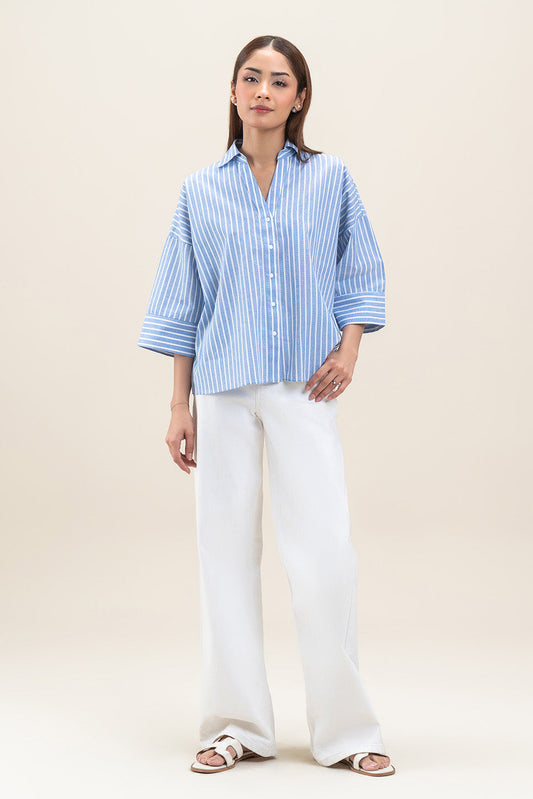 EMBROIDERED V-NECK SHIRT