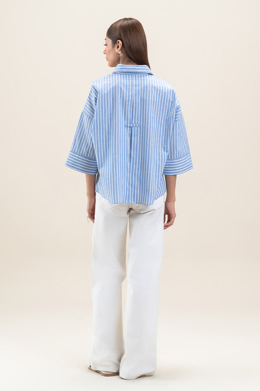 EMBROIDERED V-NECK SHIRT