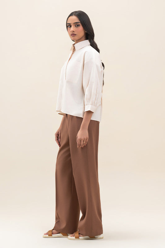 BUTTON-DOWN DROP SHOULDER SHIRT