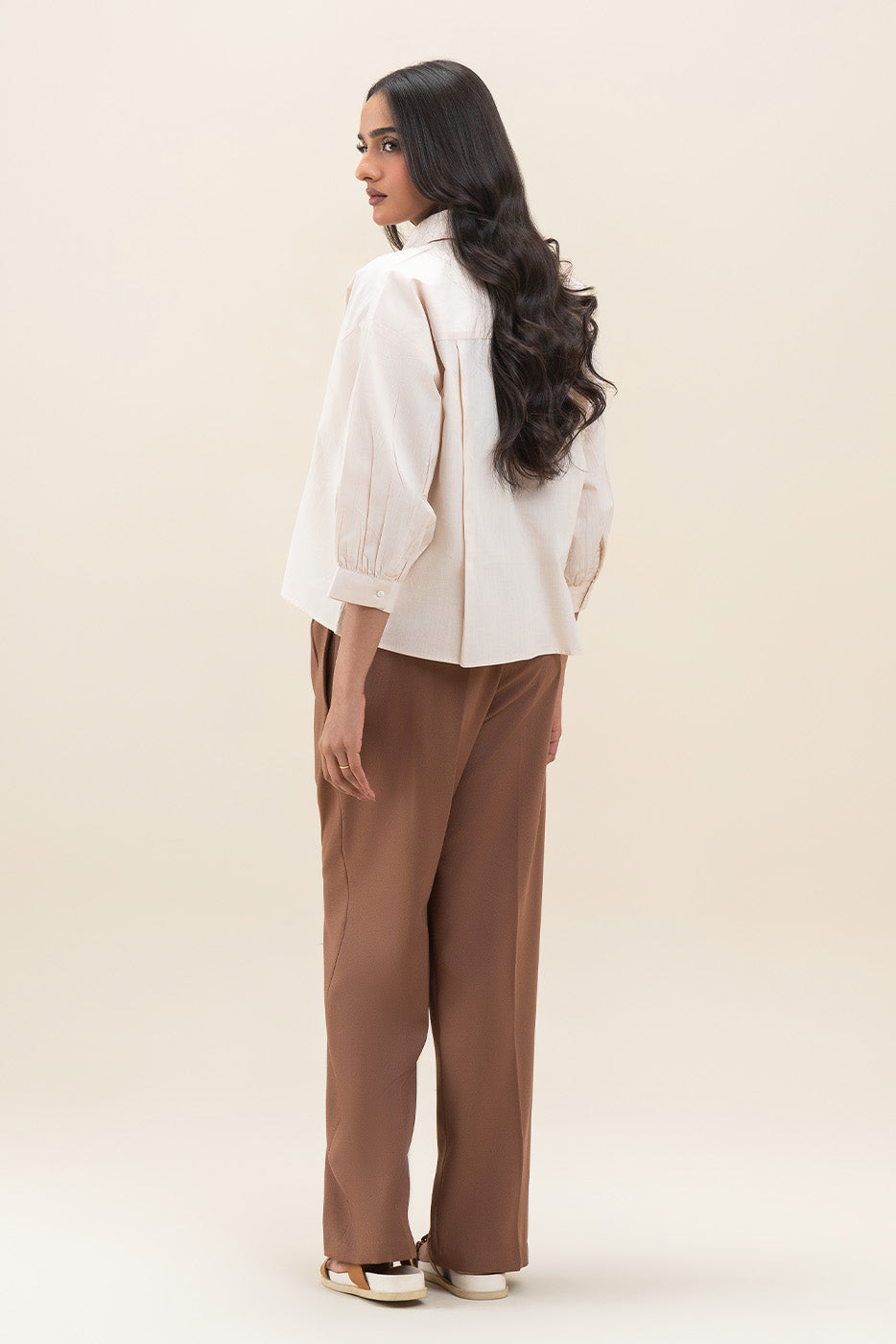 BUTTON-DOWN DROP SHOULDER SHIRT