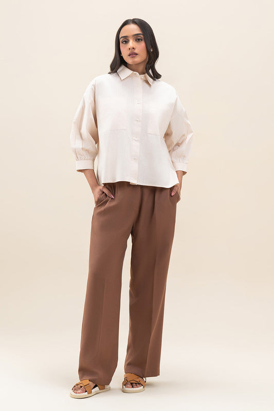 BUTTON-DOWN DROP SHOULDER SHIRT