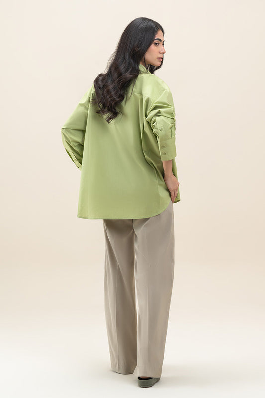 OVERSIZED POPLIN BUTTON-THROUGH SHIRT