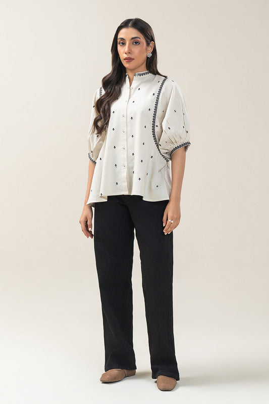 BASIC LINEN BLOUSE (WESTERN)