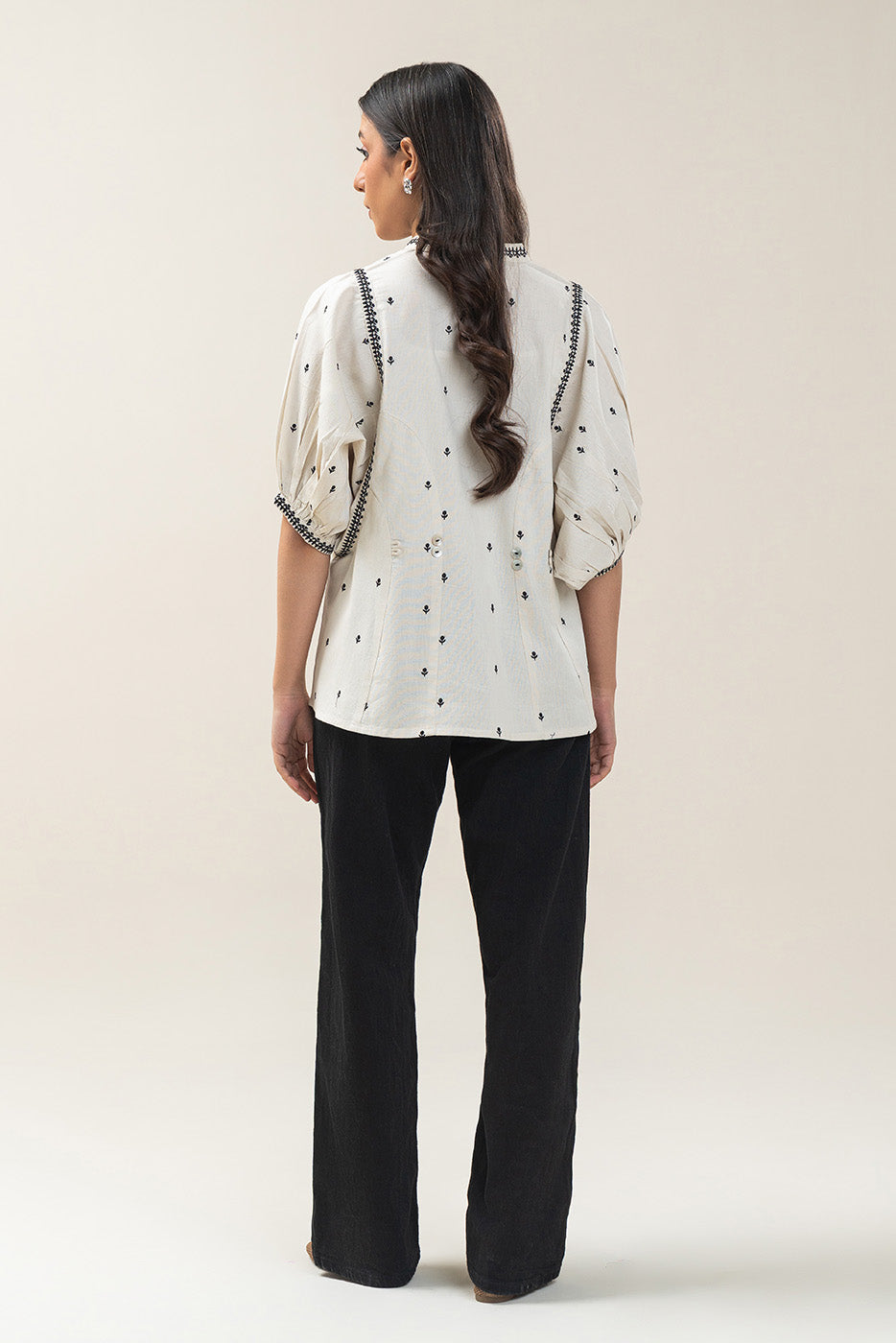 BASIC LINEN BLOUSE (WESTERN)