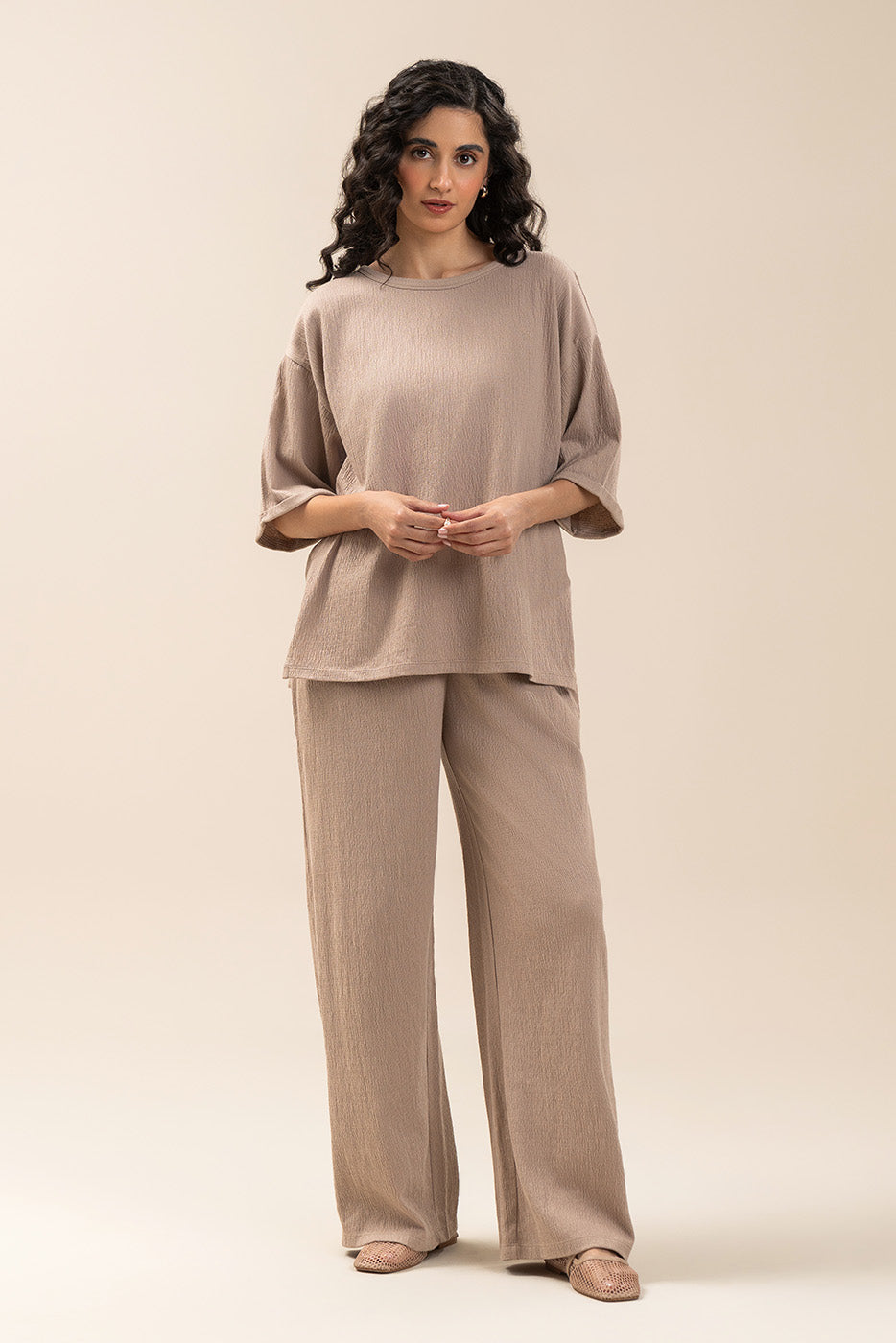 SEER SUCKER SIDE SLIT TOP