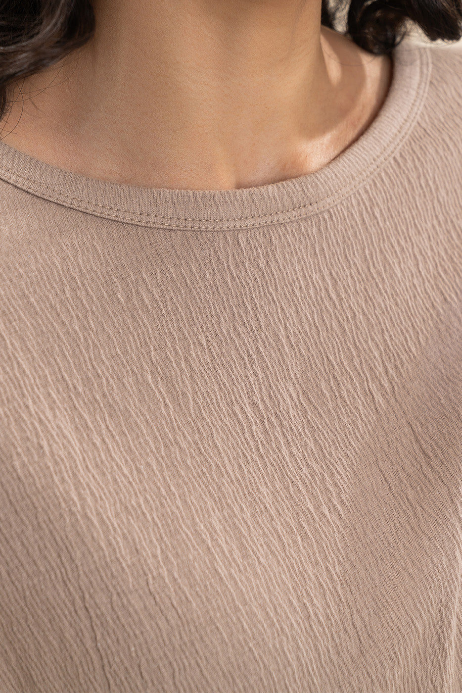 SEER SUCKER WIDE LEG TROUSER