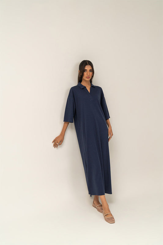 COLLAR V-NECK DRESS