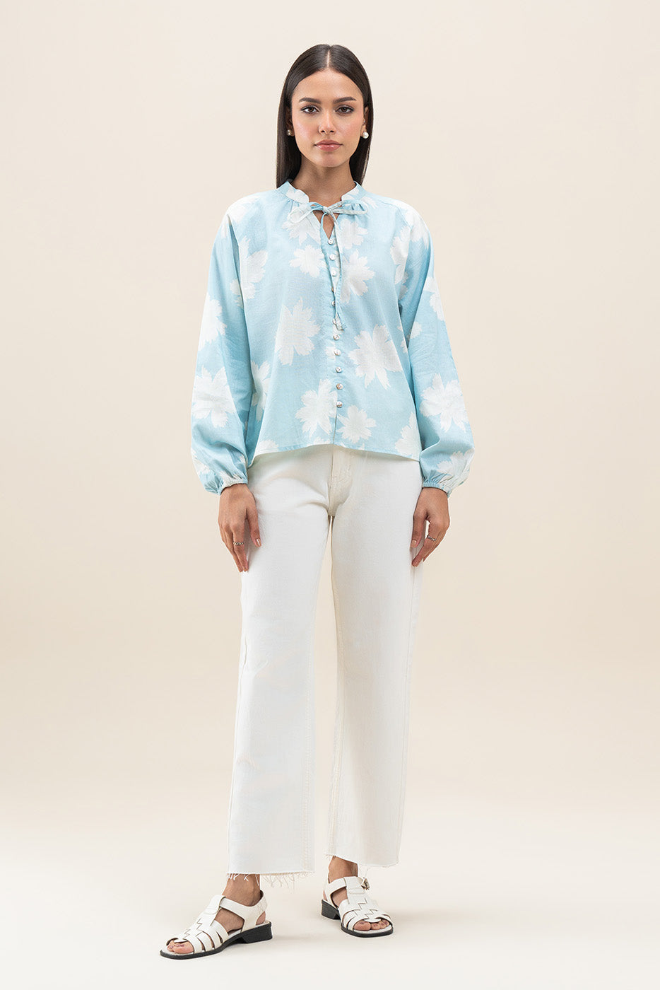 PRINTED FLORAL BLOUSE