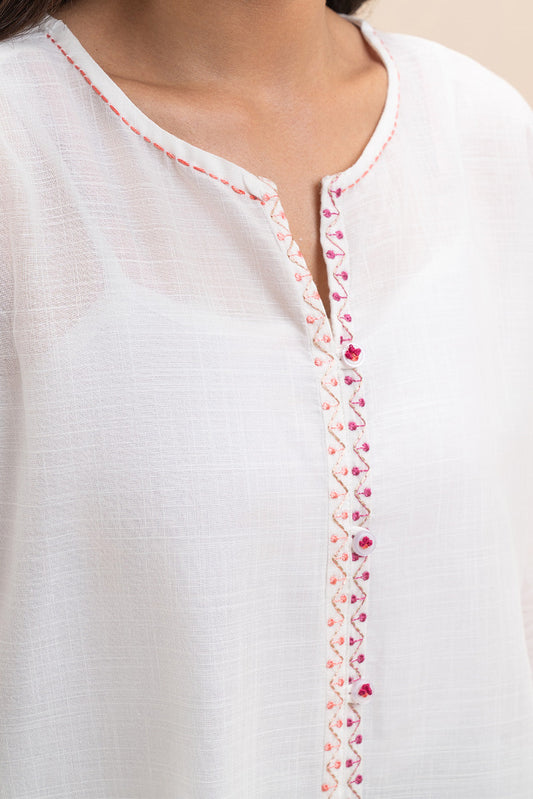 EMBROIDERED LAWN TOP (PRET)