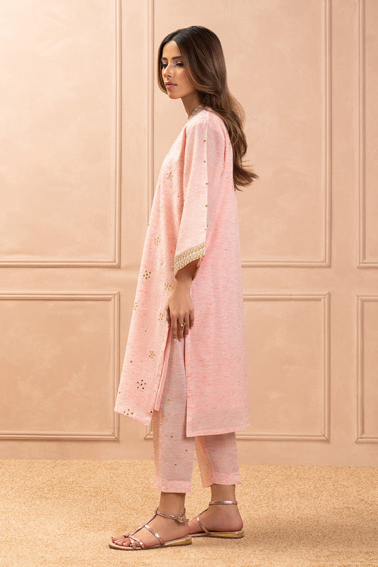 2 PIECE EMBROIDERED SPACE DYED MULTI NAPS SUIT (LUXURY PRET)